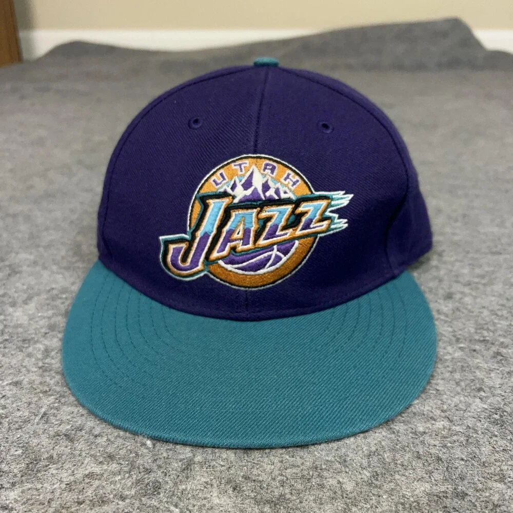 Vintage Utah Jazz Hat Cap Snap Back NBA Basketball Hardwood Classics‎ Mens 90s